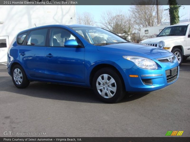 Vivid Blue / Black 2011 Hyundai Elantra Touring GLS