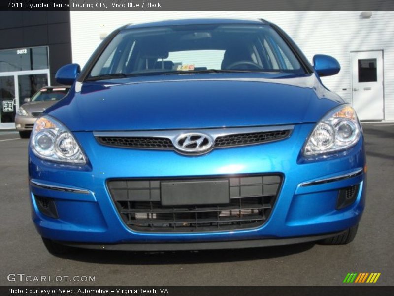 Vivid Blue / Black 2011 Hyundai Elantra Touring GLS