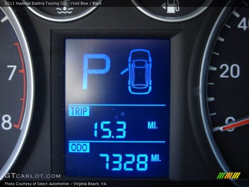 Vivid Blue / Black 2011 Hyundai Elantra Touring GLS