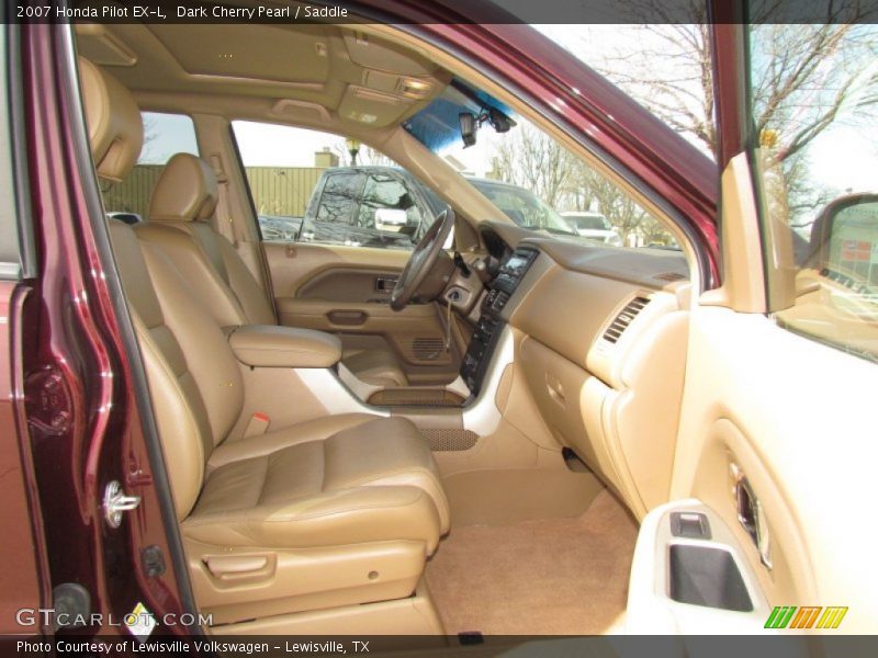 Dark Cherry Pearl / Saddle 2007 Honda Pilot EX-L