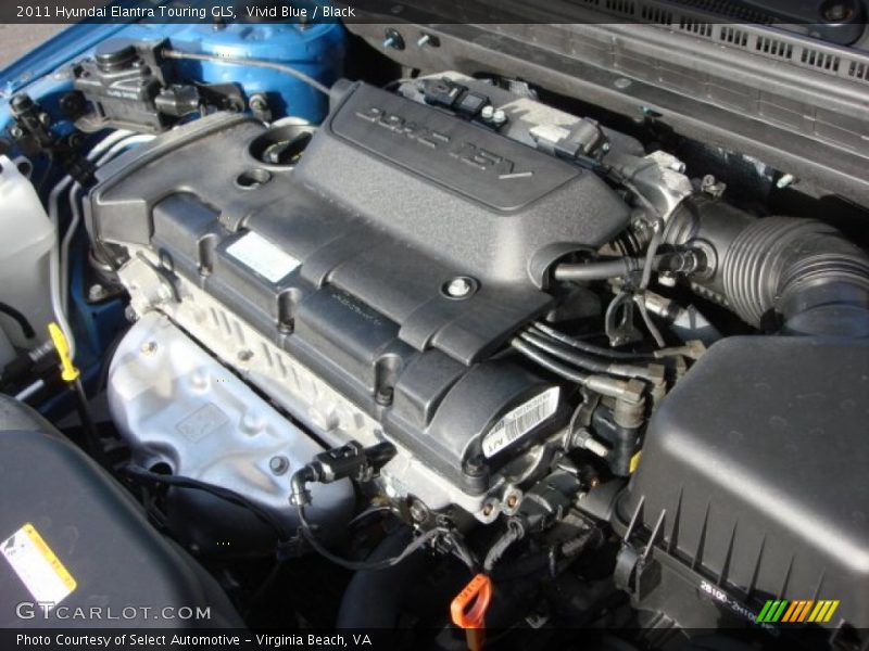 Vivid Blue / Black 2011 Hyundai Elantra Touring GLS