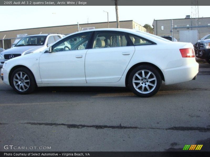 Arctic White / Beige 2005 Audi A6 3.2 quattro Sedan