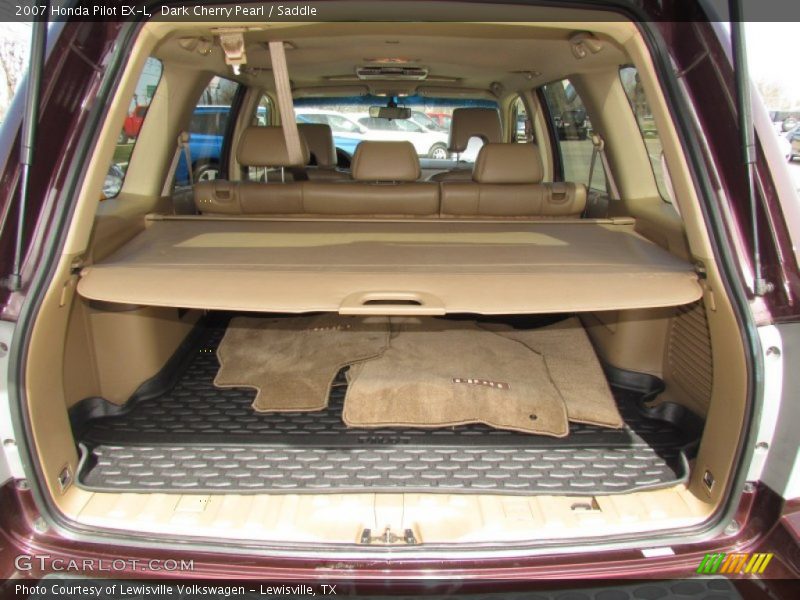 Dark Cherry Pearl / Saddle 2007 Honda Pilot EX-L