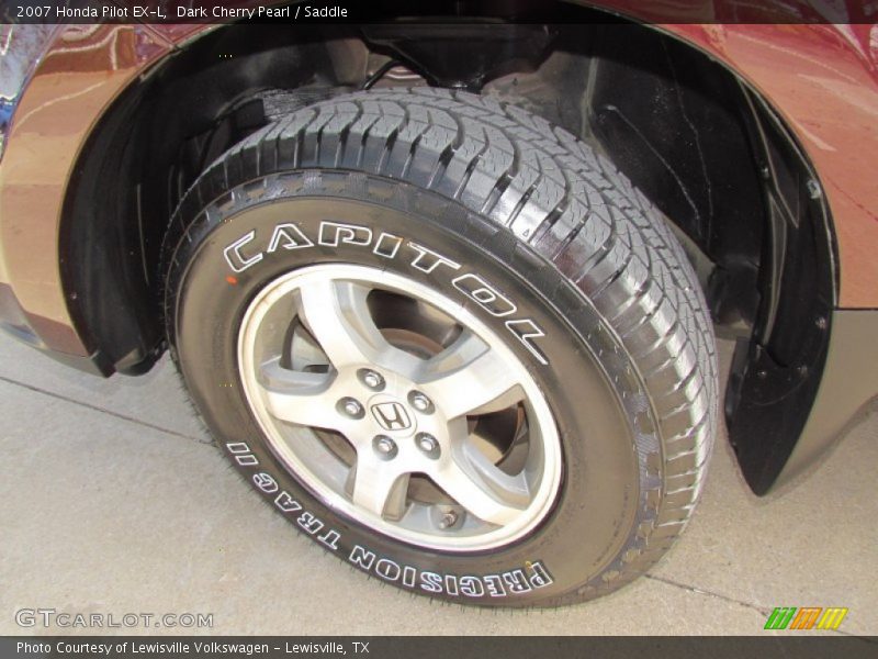 Dark Cherry Pearl / Saddle 2007 Honda Pilot EX-L
