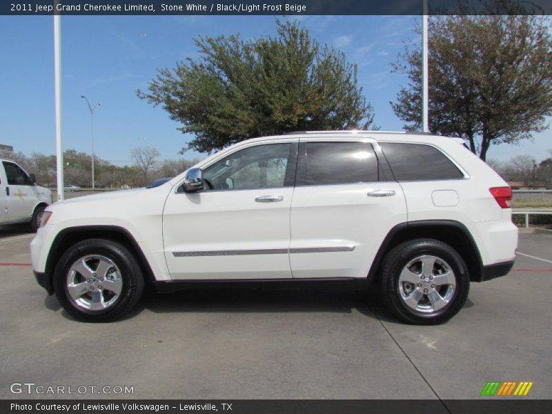Stone White / Black/Light Frost Beige 2011 Jeep Grand Cherokee Limited