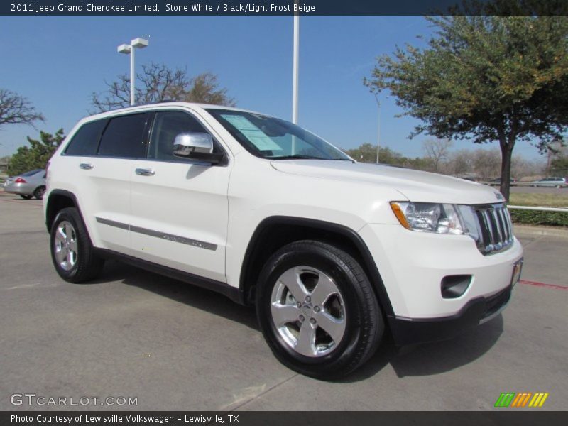 Stone White / Black/Light Frost Beige 2011 Jeep Grand Cherokee Limited