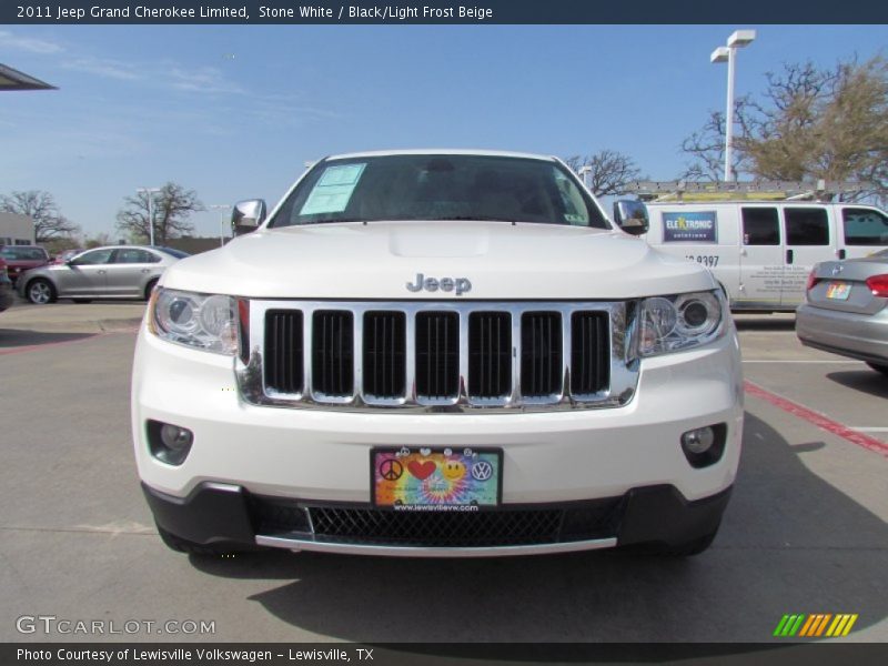 Stone White / Black/Light Frost Beige 2011 Jeep Grand Cherokee Limited