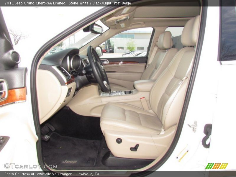 Stone White / Black/Light Frost Beige 2011 Jeep Grand Cherokee Limited