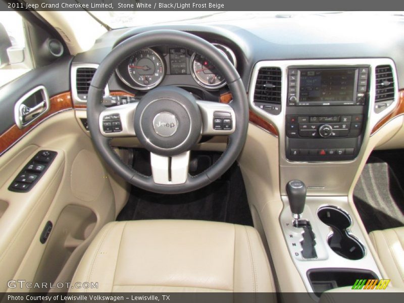 Stone White / Black/Light Frost Beige 2011 Jeep Grand Cherokee Limited