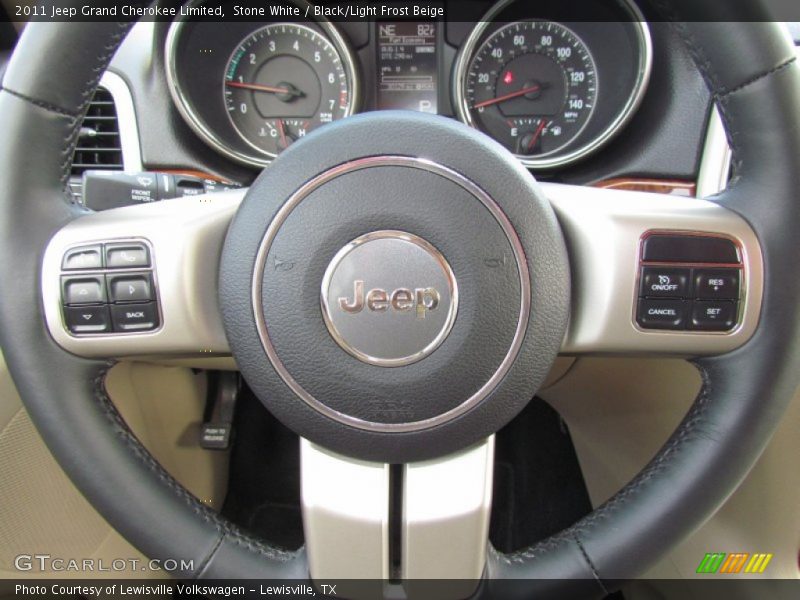 Stone White / Black/Light Frost Beige 2011 Jeep Grand Cherokee Limited