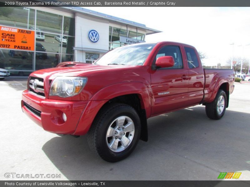 Barcelona Red Metallic / Graphite Gray 2009 Toyota Tacoma V6 PreRunner TRD Access Cab