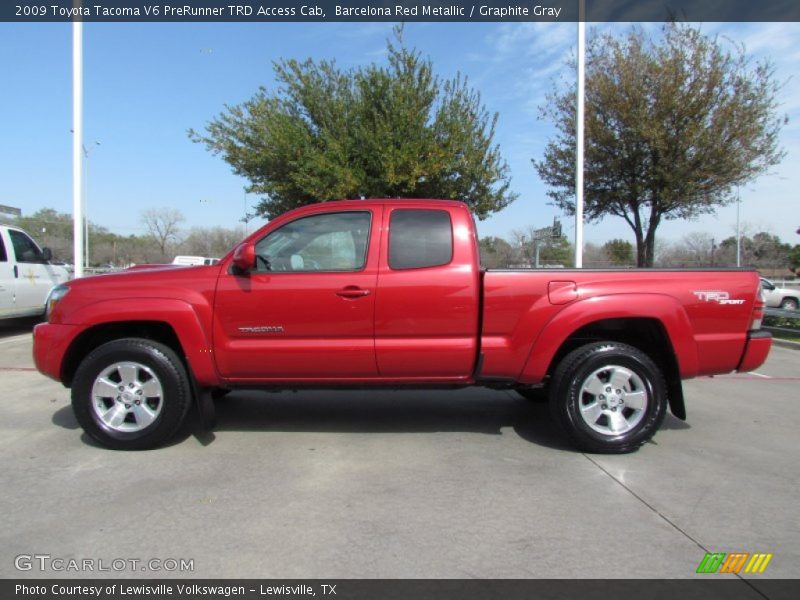 Barcelona Red Metallic / Graphite Gray 2009 Toyota Tacoma V6 PreRunner TRD Access Cab