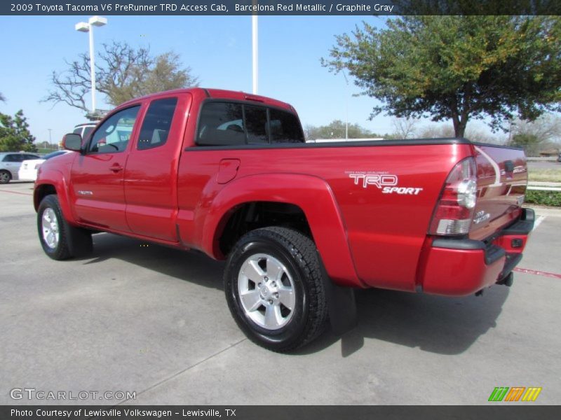 Barcelona Red Metallic / Graphite Gray 2009 Toyota Tacoma V6 PreRunner TRD Access Cab