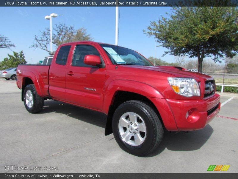 Barcelona Red Metallic / Graphite Gray 2009 Toyota Tacoma V6 PreRunner TRD Access Cab