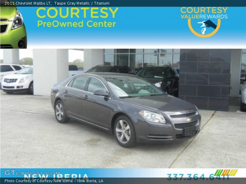 Taupe Gray Metallic / Titanium 2011 Chevrolet Malibu LT