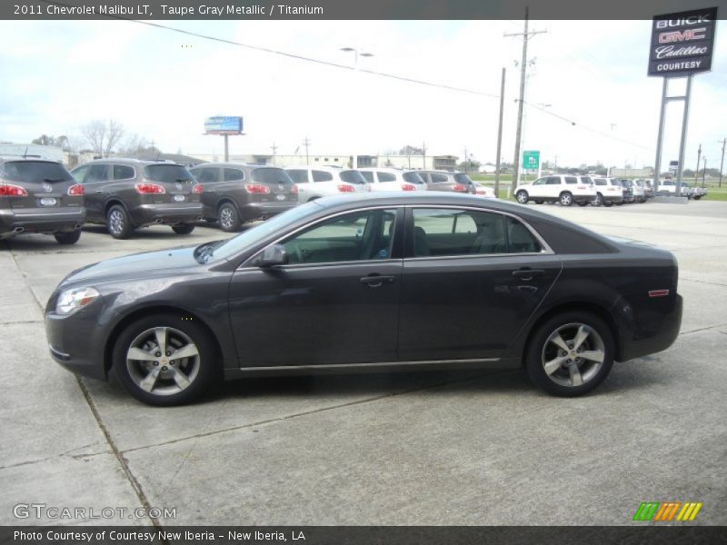 Taupe Gray Metallic / Titanium 2011 Chevrolet Malibu LT