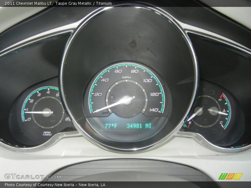 Taupe Gray Metallic / Titanium 2011 Chevrolet Malibu LT