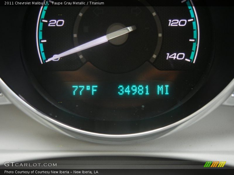 Taupe Gray Metallic / Titanium 2011 Chevrolet Malibu LT