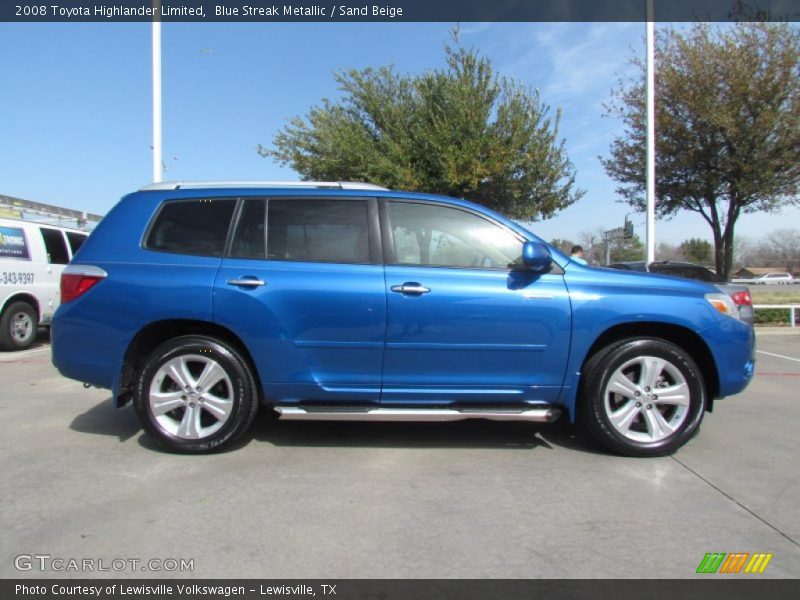 Blue Streak Metallic / Sand Beige 2008 Toyota Highlander Limited