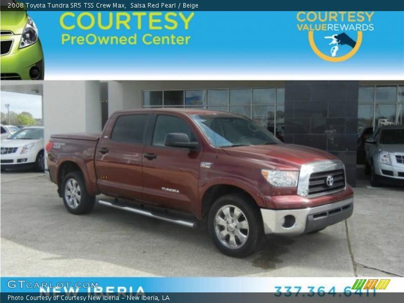 Salsa Red Pearl / Beige 2008 Toyota Tundra SR5 TSS Crew Max