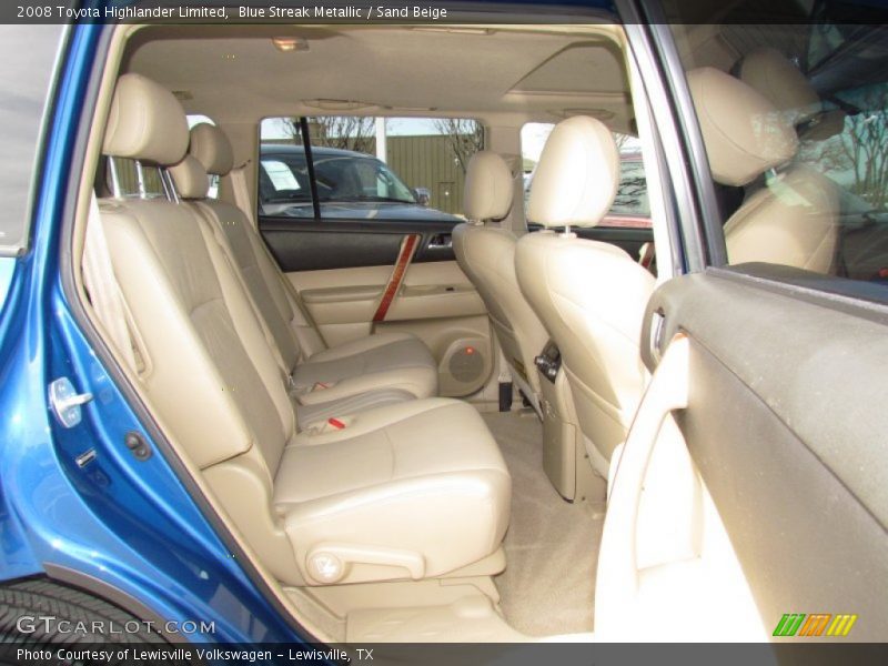 Blue Streak Metallic / Sand Beige 2008 Toyota Highlander Limited