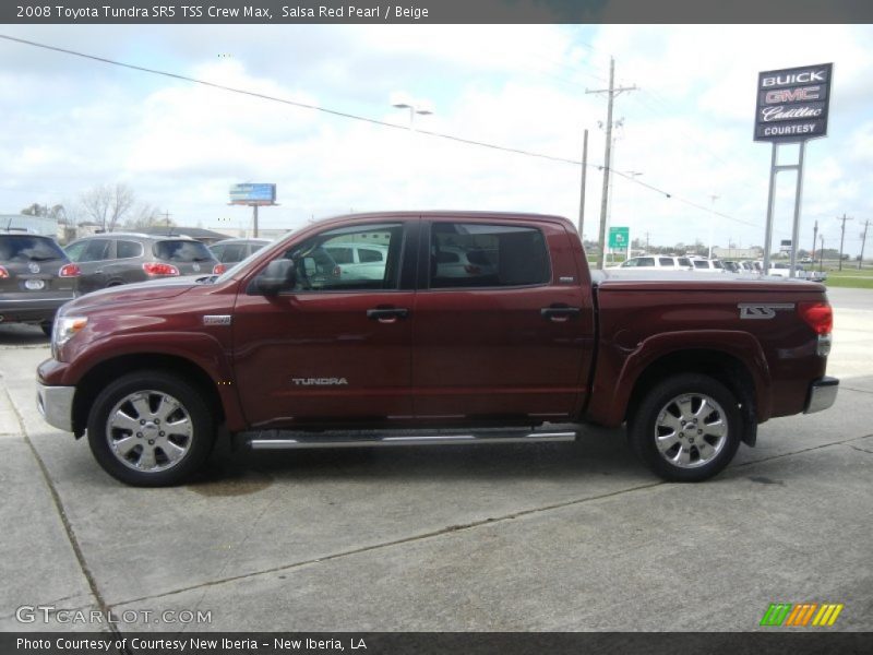 Salsa Red Pearl / Beige 2008 Toyota Tundra SR5 TSS Crew Max