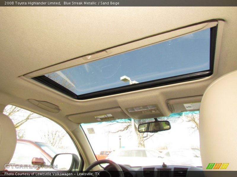 Blue Streak Metallic / Sand Beige 2008 Toyota Highlander Limited