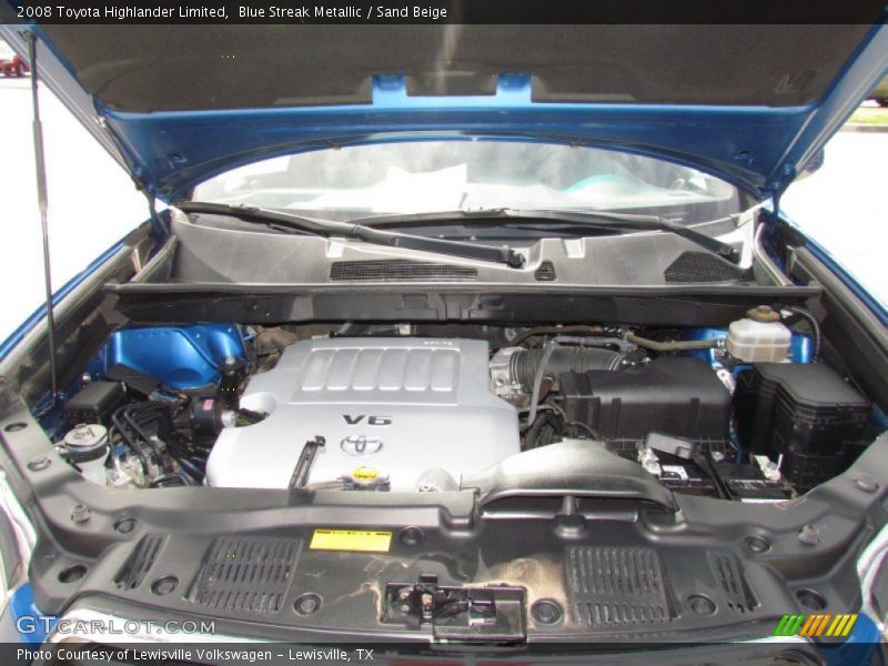 Blue Streak Metallic / Sand Beige 2008 Toyota Highlander Limited