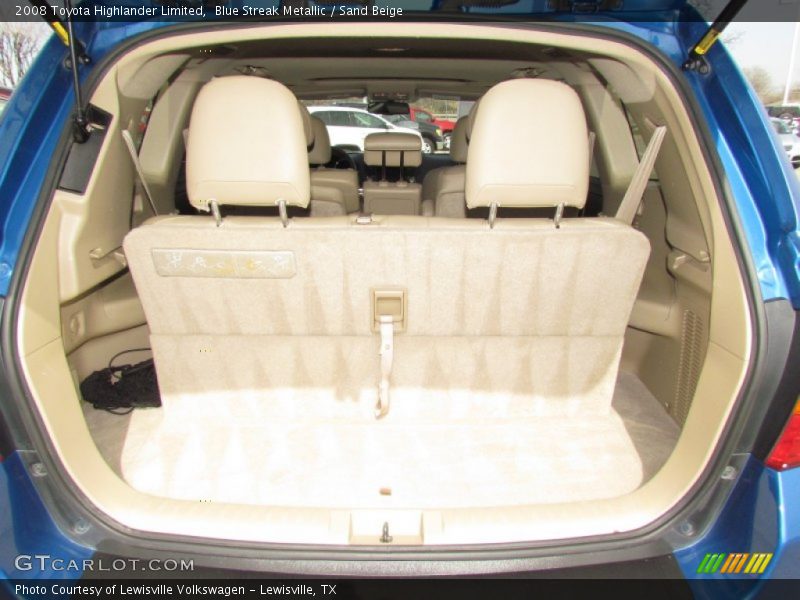 Blue Streak Metallic / Sand Beige 2008 Toyota Highlander Limited