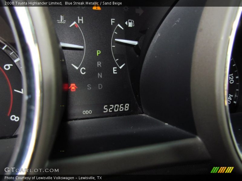 Blue Streak Metallic / Sand Beige 2008 Toyota Highlander Limited