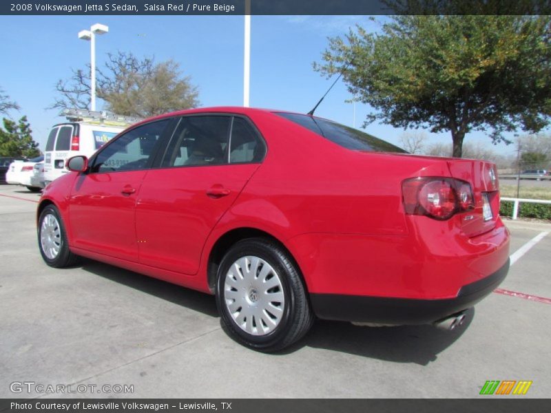 Salsa Red / Pure Beige 2008 Volkswagen Jetta S Sedan