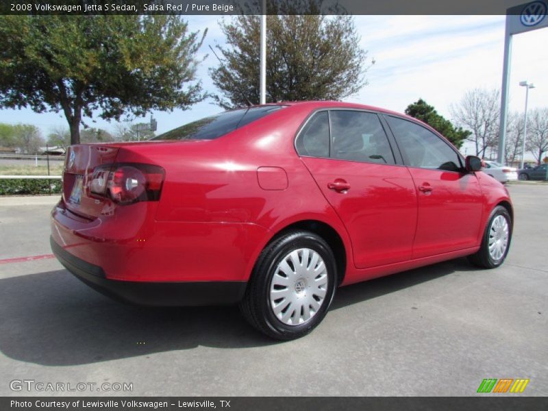 Salsa Red / Pure Beige 2008 Volkswagen Jetta S Sedan