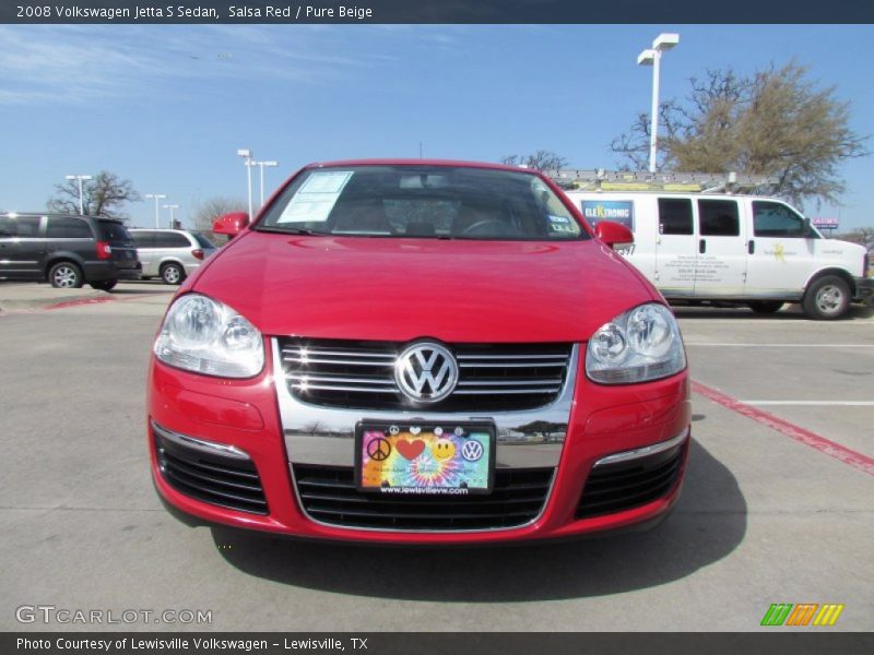 Salsa Red / Pure Beige 2008 Volkswagen Jetta S Sedan