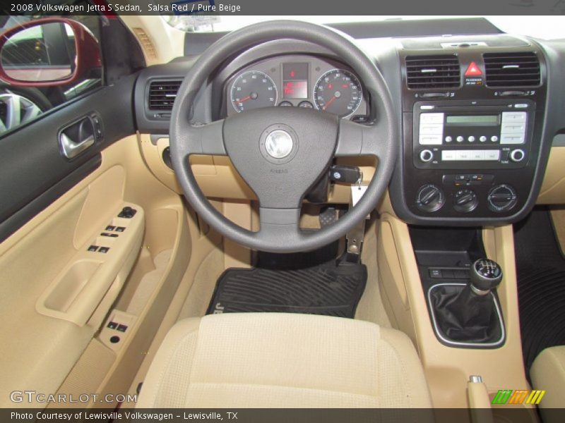 Salsa Red / Pure Beige 2008 Volkswagen Jetta S Sedan