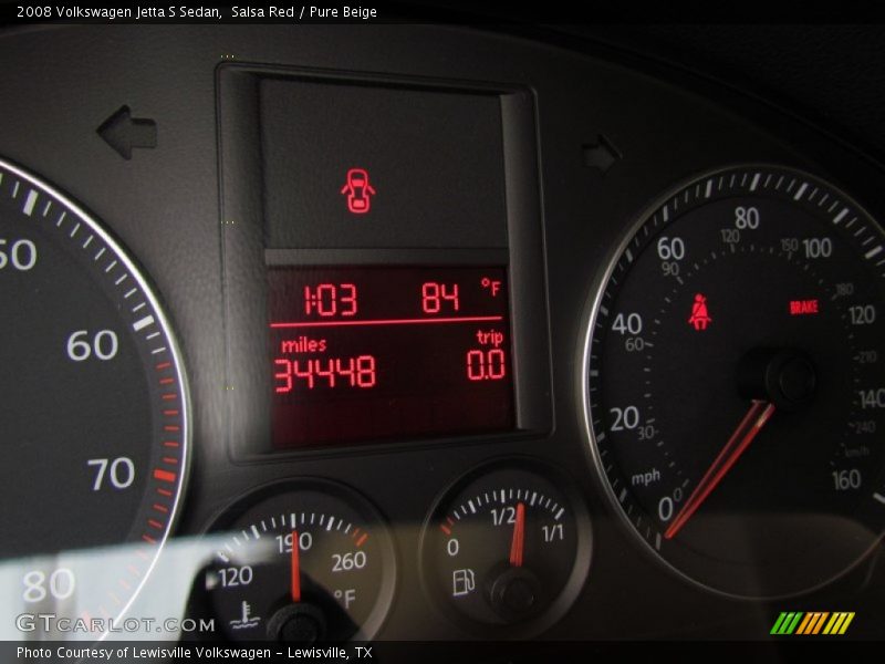 Salsa Red / Pure Beige 2008 Volkswagen Jetta S Sedan