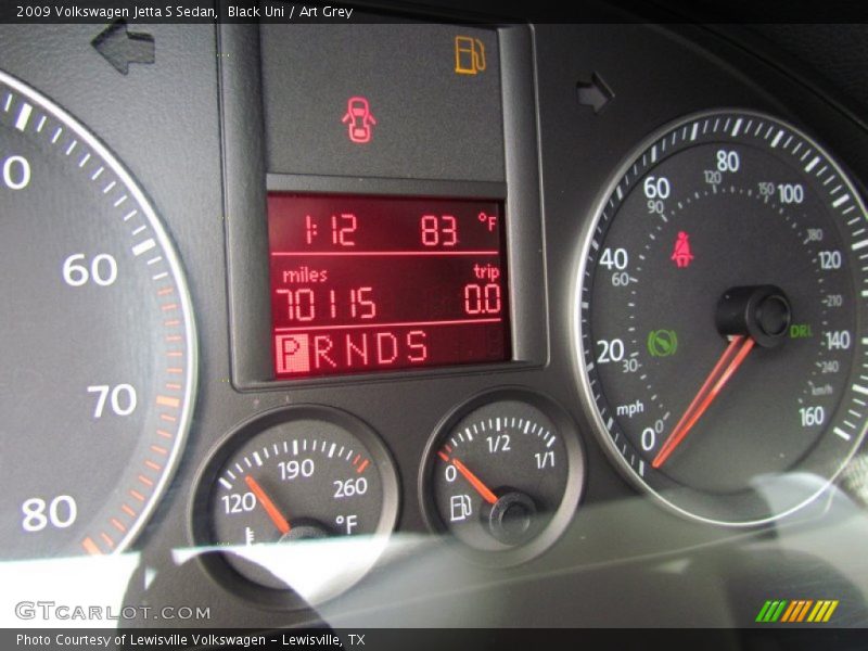 Black Uni / Art Grey 2009 Volkswagen Jetta S Sedan