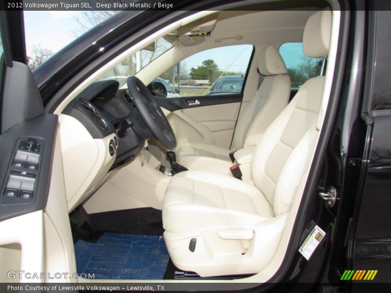Deep Black Metallic / Beige 2012 Volkswagen Tiguan SEL