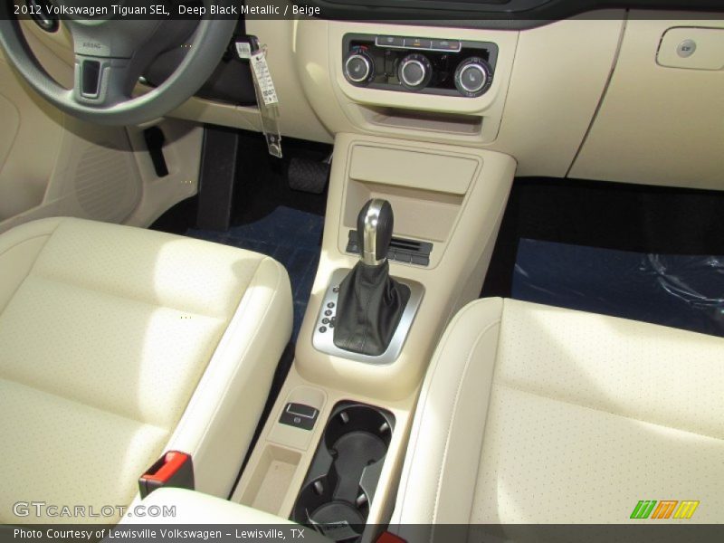 Deep Black Metallic / Beige 2012 Volkswagen Tiguan SEL