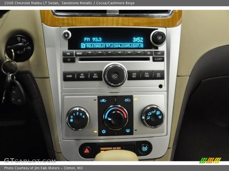 Sandstone Metallic / Cocoa/Cashmere Beige 2008 Chevrolet Malibu LT Sedan