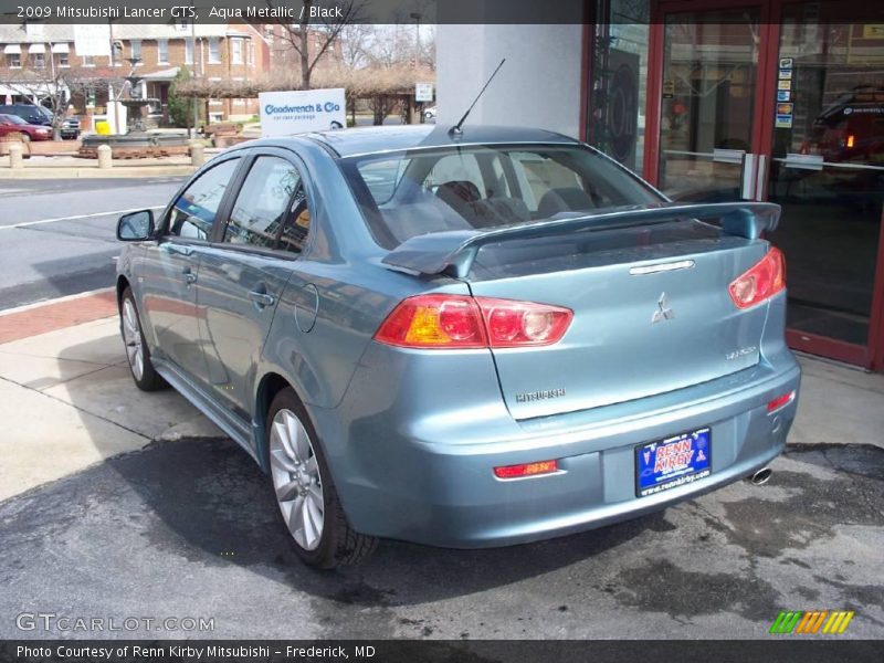 Aqua Metallic / Black 2009 Mitsubishi Lancer GTS