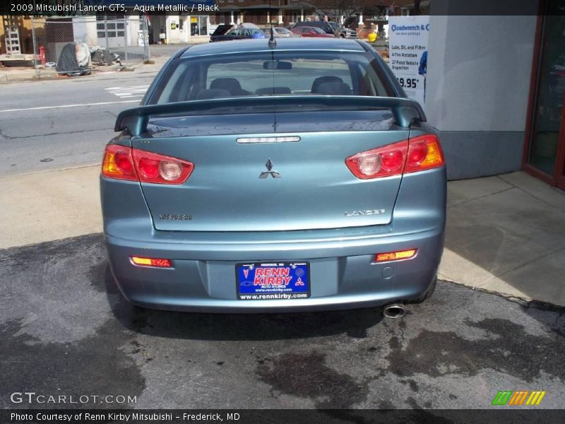 Aqua Metallic / Black 2009 Mitsubishi Lancer GTS
