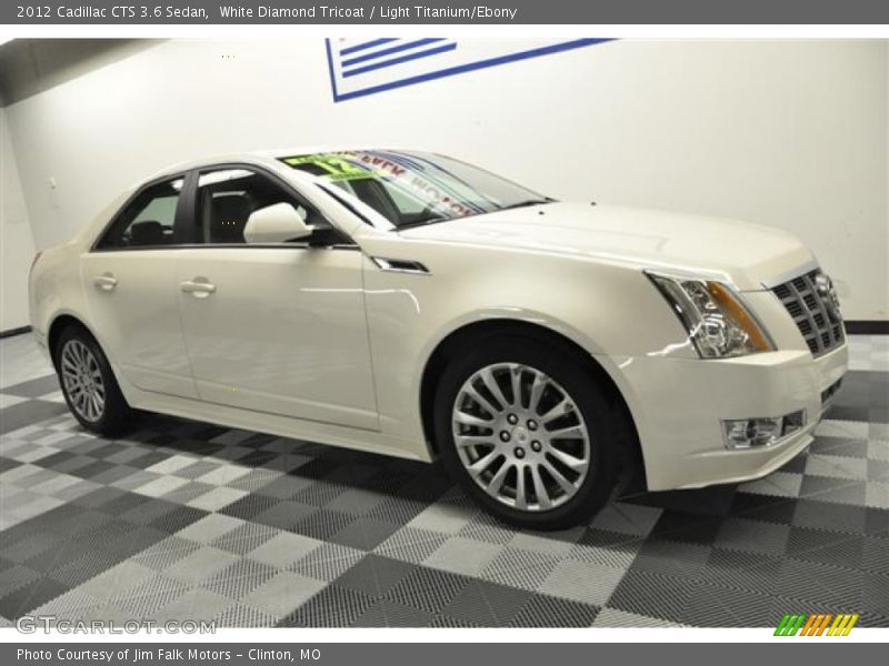 White Diamond Tricoat / Light Titanium/Ebony 2012 Cadillac CTS 3.6 Sedan