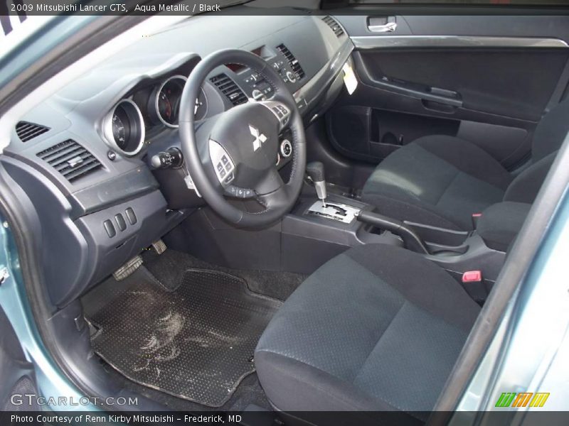 Aqua Metallic / Black 2009 Mitsubishi Lancer GTS