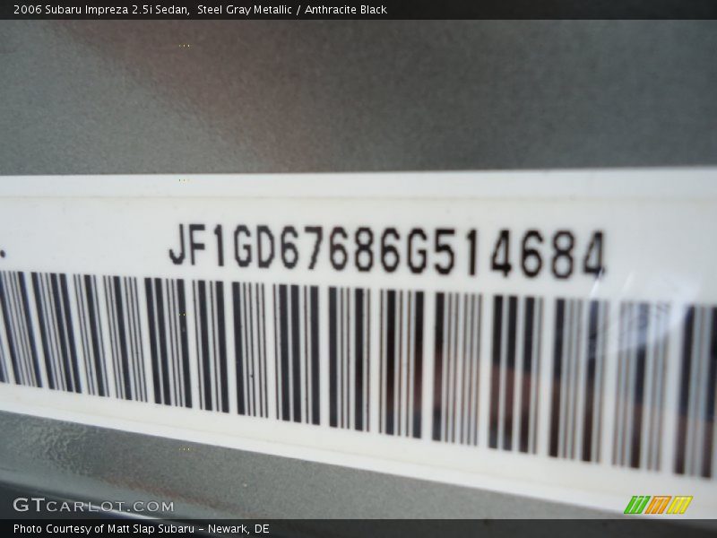 Steel Gray Metallic / Anthracite Black 2006 Subaru Impreza 2.5i Sedan