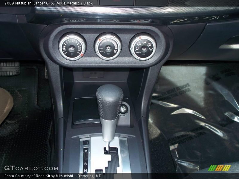 Aqua Metallic / Black 2009 Mitsubishi Lancer GTS