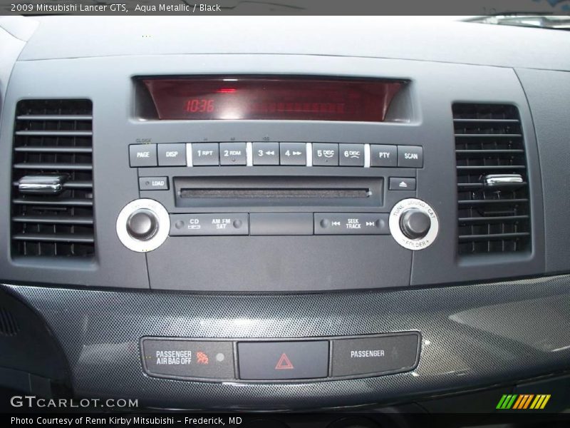 Aqua Metallic / Black 2009 Mitsubishi Lancer GTS