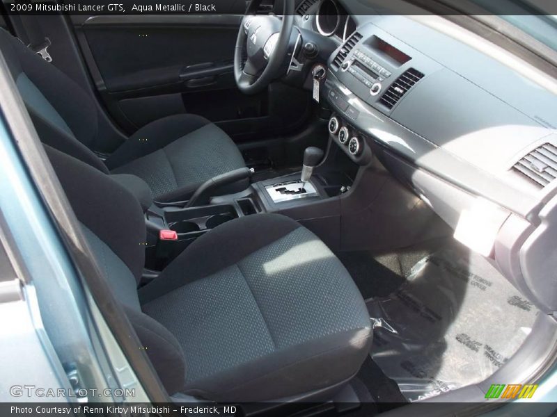 Aqua Metallic / Black 2009 Mitsubishi Lancer GTS