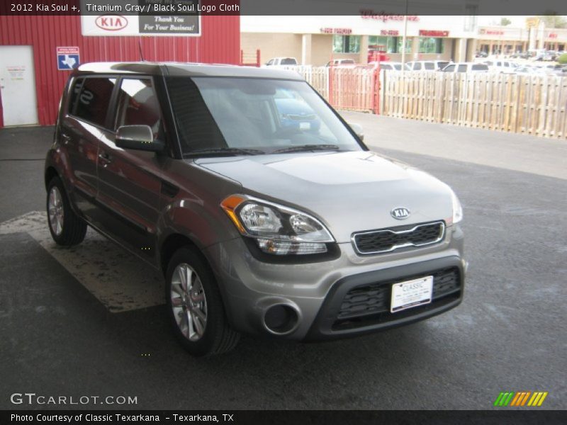 Titanium Gray / Black Soul Logo Cloth 2012 Kia Soul +