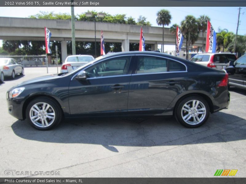 Saville Grey Metallic / Soft Beige 2012 Volvo S60 T5