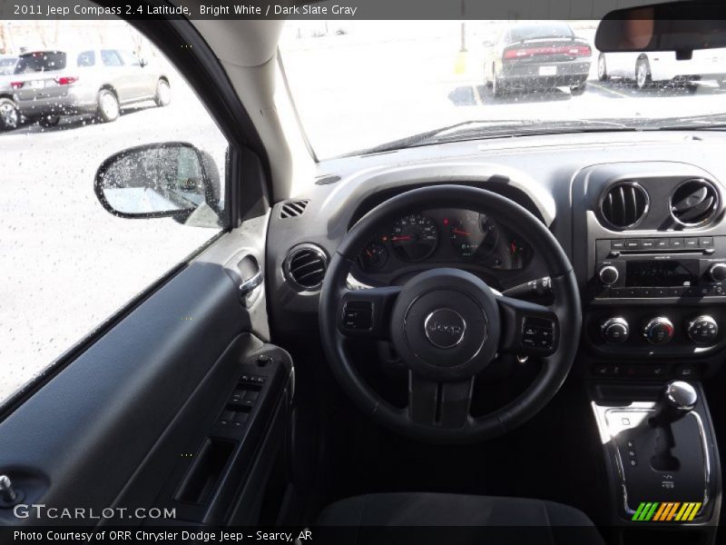 Bright White / Dark Slate Gray 2011 Jeep Compass 2.4 Latitude